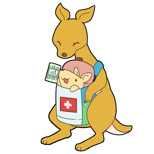 まるで防災:防災リュック×カンガルー