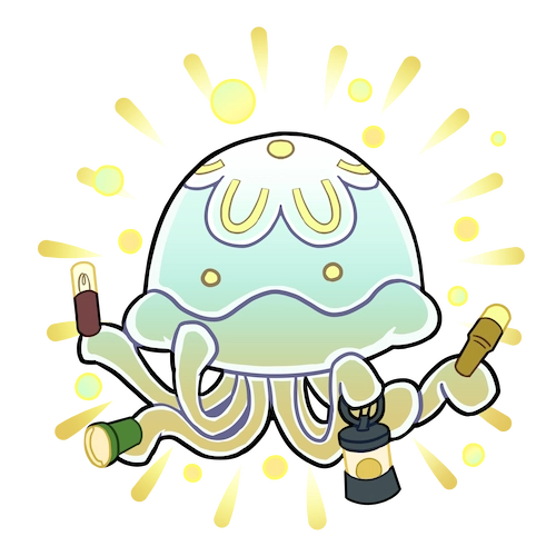 まるで防災:懐中電灯×クラゲ